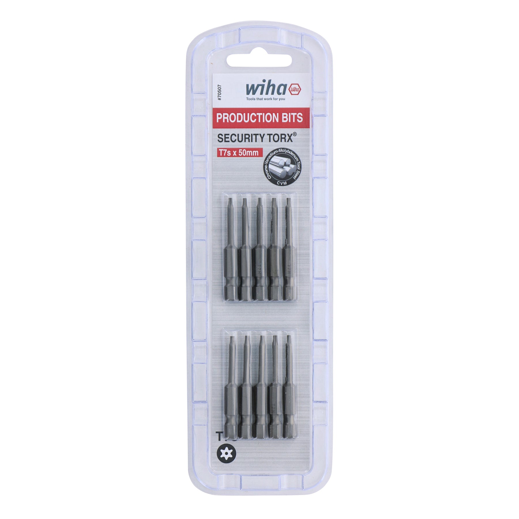 Security Torx Bit T7s - 50mm -  10 Pack