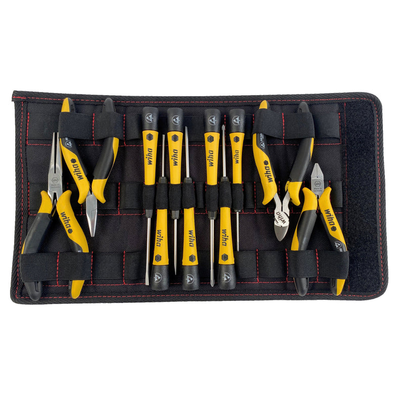 11 Piece ESD Safe PicoFinish Precision Screwdrivers and Pliers Set in Pouch