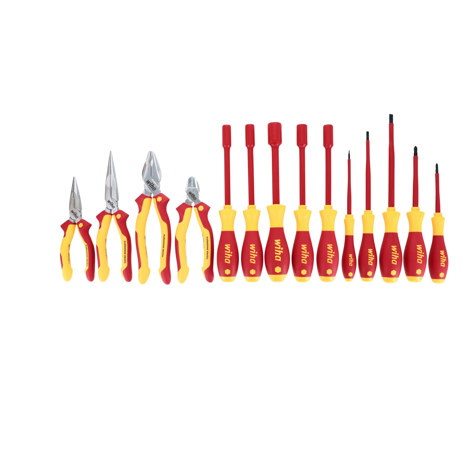 14 Piece Insulated Pliers Cutters Screwdriver and Nut Driver Set