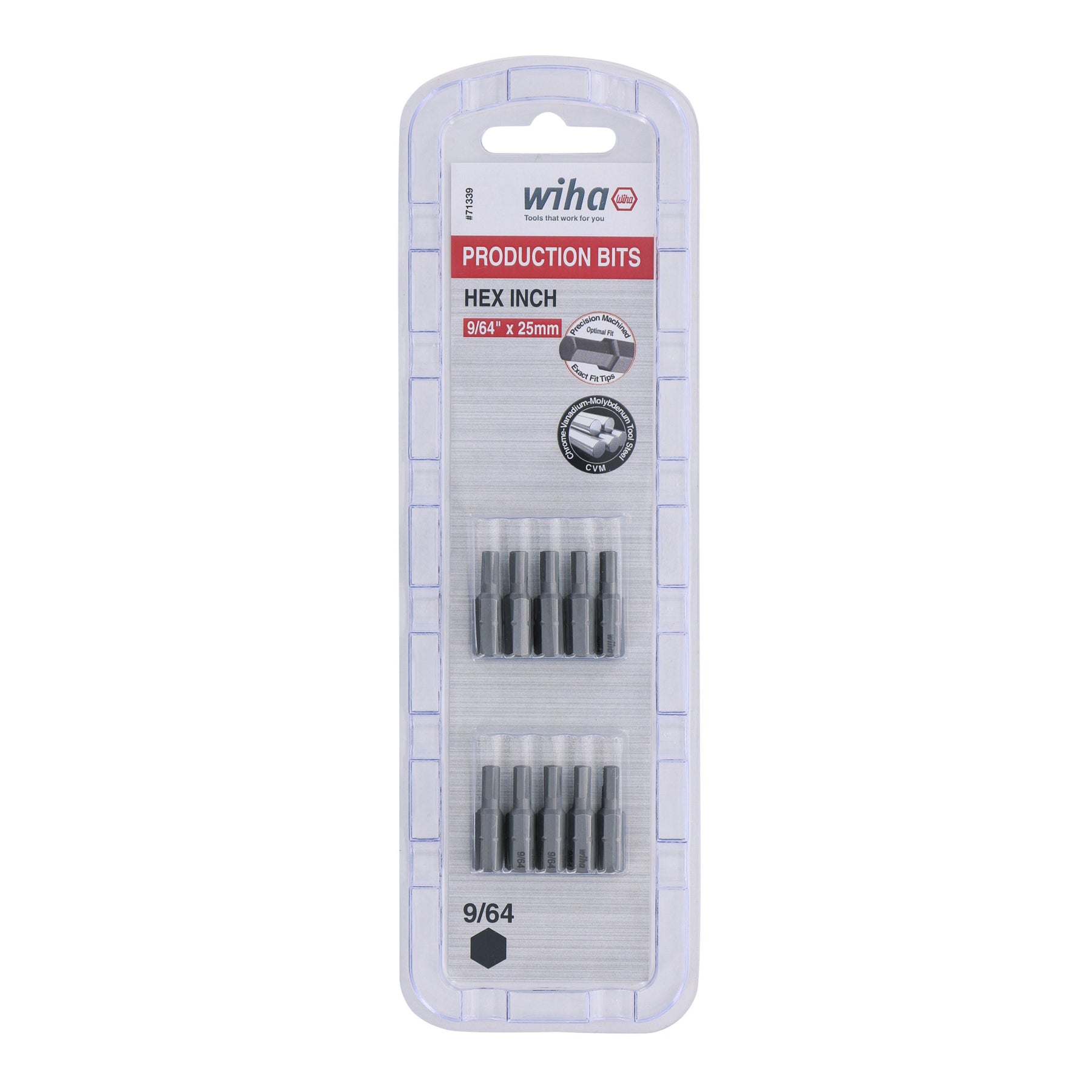 Hex Bit 9/64 - 25mm - 10 Pack