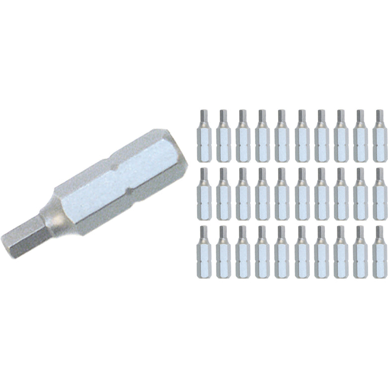 Hex Contractor Insert Bit 4.0mm x 25mm - 30 Pack