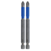 Wiha 70302 TerminatorBlue Impact Bit Phillips #2 - 3.5 Inch - 2 Pack