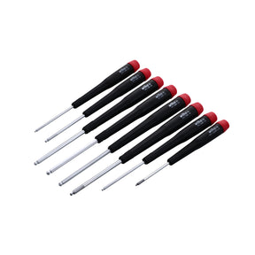 8 Piece Precision Ball End Hex Imperial Screwdriver Set - Inch