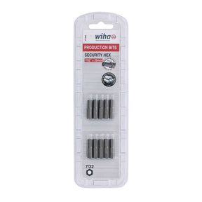 Security Hex Bit 7/32 - 25mm - 10 Pack
