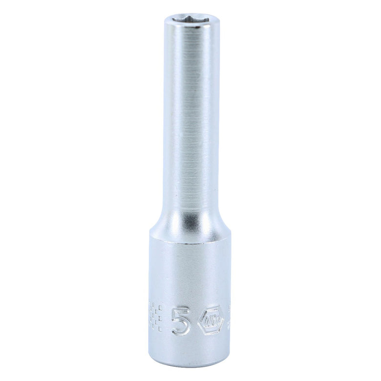 6 Point - 1/4 Inch Drive Deep Socket - 5.0mm x 50mm