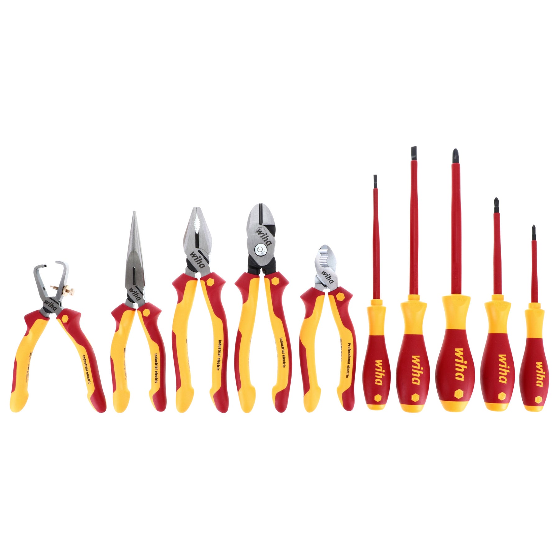 10 Piece Insulated Pliers Cutters and Screwdriver Set