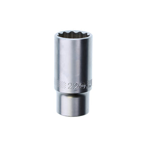 Wiha 33765 12 Point - 3/8" Drive Deep Socket 22.0mm