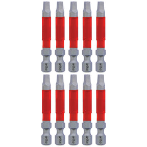 MaxxTor Impact Power Bit Square #3 x 49mm - 10 Pack