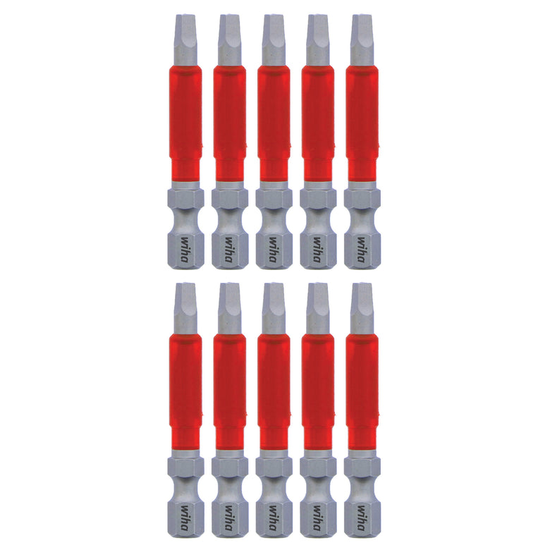 MaxxTor Impact Power Bit Square #2 x 49mm - 10 Pack